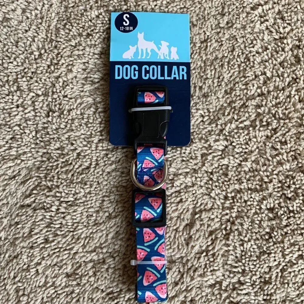 NWT‎ Watermelon Picnic Print Dog Collar size Small 12” - 18”
